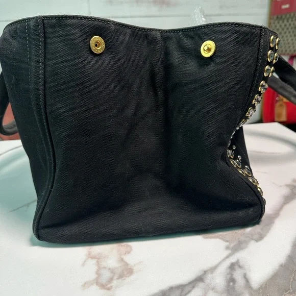 SOLD ❌❌❌Prada Crystal Studded Canapa Tote Bag - Picture 9 of 13